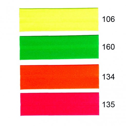Cremalleras colores flúor, nylon simple, 18 cm