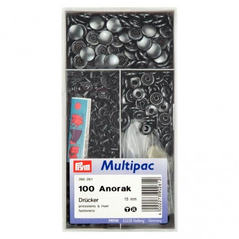 Anorak Buttons 390261 15mm Pack 100 Units