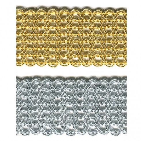 Trimmings Lurex Gold and Silver 40 mm 25 Meters