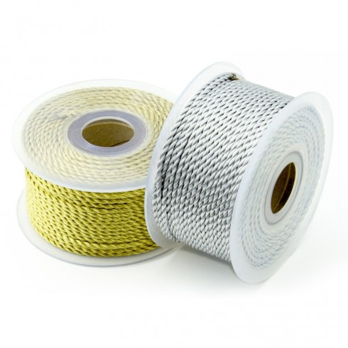 Gold and Silver Metallic Cord 1 mm 100 Meters
