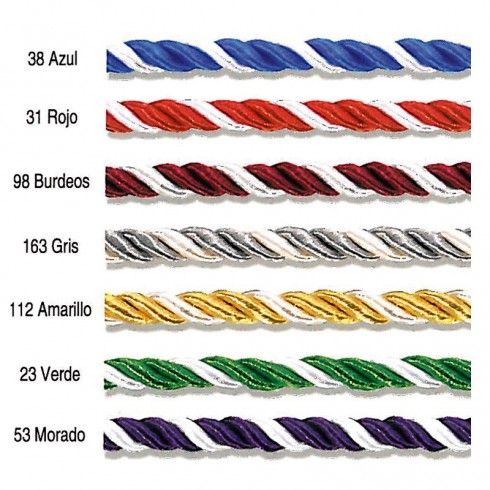 Bicolor Silk Cord 55 mm 25 Meters