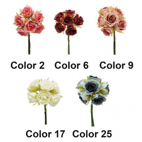Corsage 6 Fabric Flowers Pack 10