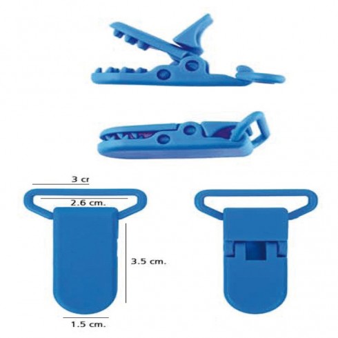 Plastic Pacifier Clip Pack 20