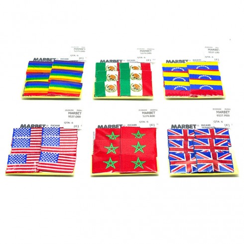 STICKERS THERMOADHESIVE FLAGS PACK 6