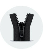 Cremalleras nylon separador