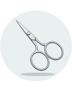 Curved embroidery scissors