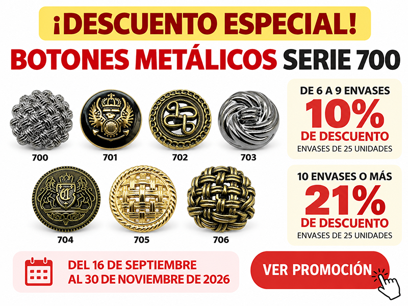 Promoción  botoenes 700 - hasta 21% de descuento
